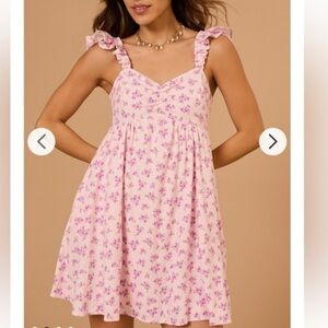 ALTAR’D STATE Floral Mini Dress Pink Size Large